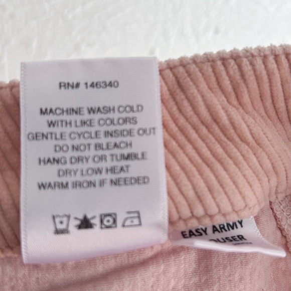 AMO Easy Army Trouser Corduroy Pink Clay Sz 29 Ankle Length - Picture 7 of 7
